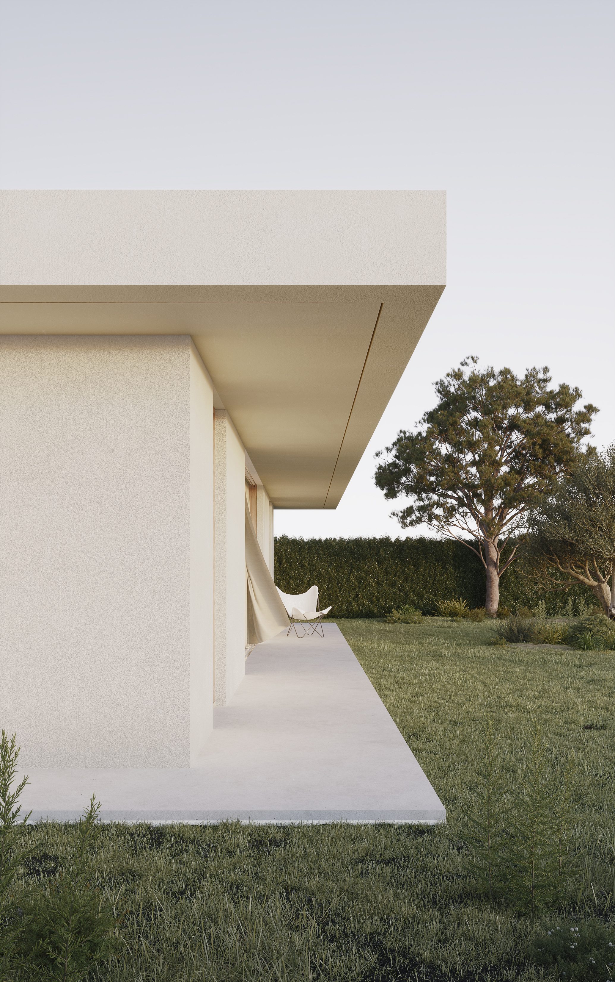 Modern architecture in natural setting